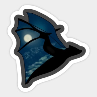 Moon Bat Sticker